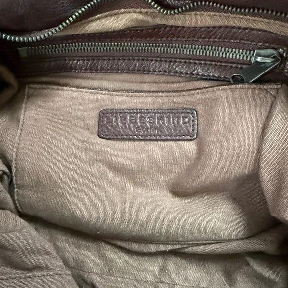 Liebeskind Berlin Brown Leather Satchel Bag Braided Straps - Picture 11 of 12